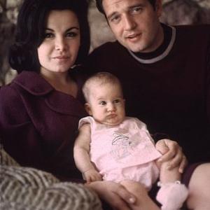 Annette Funicello, Jack Gilardi, daughter At home, March 1966.