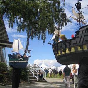 Puppetry at the Sea Festival. I operated the puppets and Pirate ship.