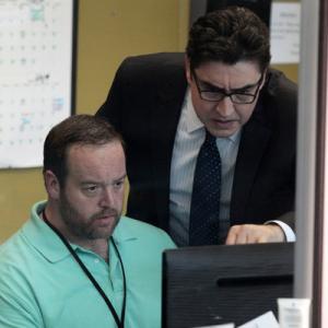Still of Alfred Molina and Bryan Krasner in Law & Order: Los Angeles (2010)