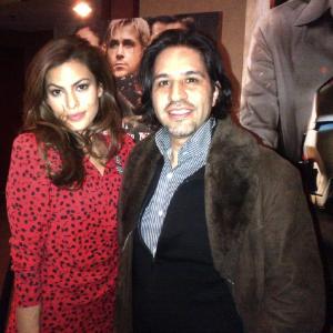 Frank with talented actress Eva Mendes