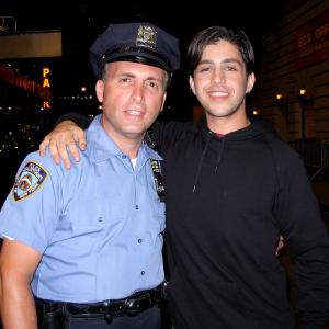 Jack and Josh Peck on the set of 