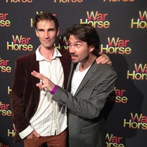 Brothers Aaron J March and Dale March at the Sydney premiere of War Horse 2013