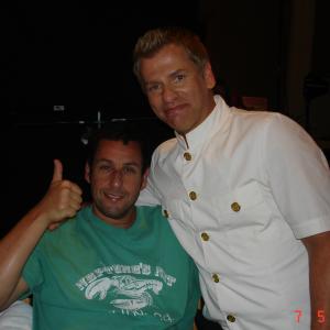 With Adam Sandler while filming JUST GO WITH IT in Maui.