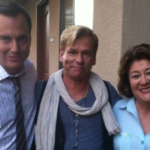 with Will Arnett and Margo Martindale while shooting a Guest Star on THE MILLERS 2014