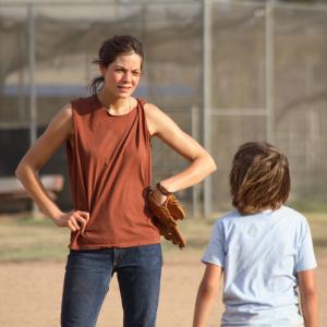Michelle Monaghan as Diane Ford and Jimmy Bennet as her son Peter in TRUCKER