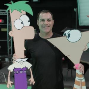 Bob Bekian on the set of Phineas and Ferb at wwwloyalstudiostv