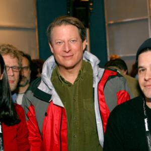 Al Gore Zana Briski and Ross Kauffman at event of Born Into Brothels Calcuttas Red Light Kids 2004