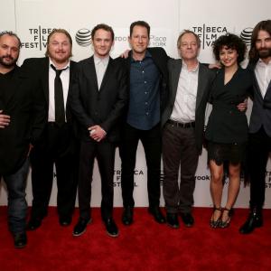 Aaron Gilbert, Keith Kjarval, Anton Yelchin, Zachary Sluser, Tom Drury, Alia Shawkat, & Benjamin Rogers at the 2015 Tribeca Film Festival.