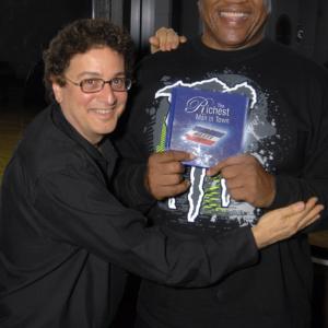 Producer Randy Bellous and the great character actor, Tiny Liston holding our favorite book.