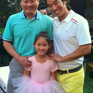 On location for film MURDER OF A CAT - Tom Yi, Leonardo Nam and Audry Huynh. June 2, 2013