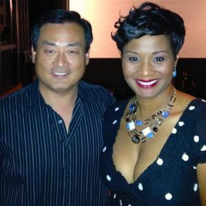 Tom Yi and Tisha French at the premiere screening of THE PURGE. June 4, 2013