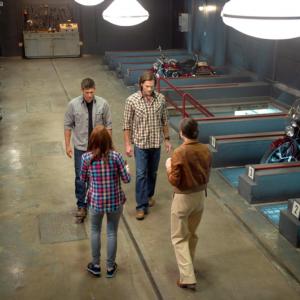 Still of Jensen Ackles, Jared Padalecki, Felicia Day and Kaniehtiio Horn in Supernatural (2005)