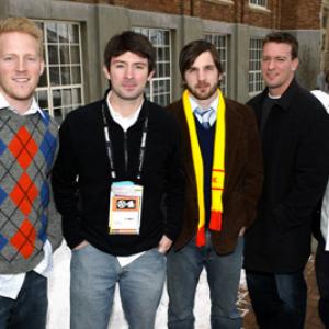 David Joyner, David Sullivan, Shane Carruth, John Carruth and Casey Gooden at event of Primer (2004)