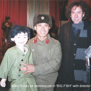 With director Tim Burton in BIG FISH 2003