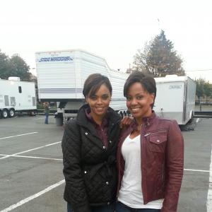 Doubling Actress Sharon Leal on the set of Grimm
