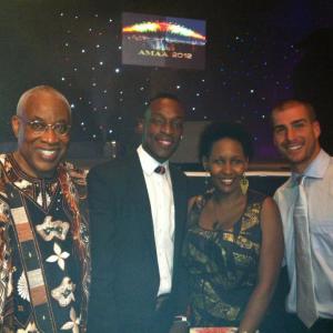 PAFF Founder Executive Director Ayuko Babu Kenyan ActorModel Lwanda Jawar Director Wanjiru Njendu Director Ted Woods httpwwwimdbcomnamenm4302110 at the 2012 African Movie Academy Awards