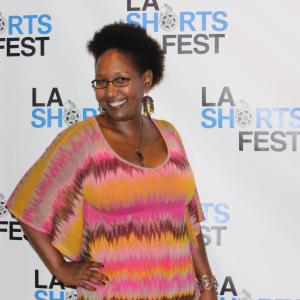 Director Wanjiru Njendu at the Look Again screening at Los Angeles International Shorts Film Festival September 2012