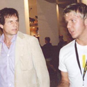 Ryan Thomas Brockington and BillPaxton at the Premiere of Frailty 2001