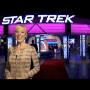 Screen Grab of Host Stacey Hayes from STAR TREK THE TOUR DVD