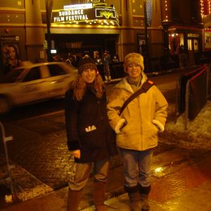 with set designer Dara Wishingrad sister at the 2008 Sundance Film Festival