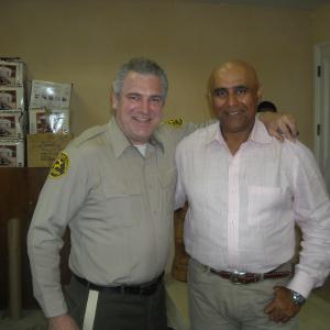 On the set of Kar Apni Jeet Karoon with Director/Actor/Writer, Puneet Issar, July 2009