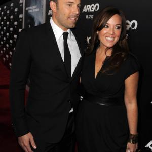 Actor/director/producer Ben Affleck (L) and Executive producer Chay Carter arrive at the premiere of Warner Bros. Pictures' 