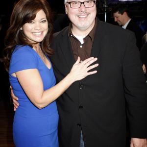 Valerie Bertinelli and Larry Jones at the pilot taping of 