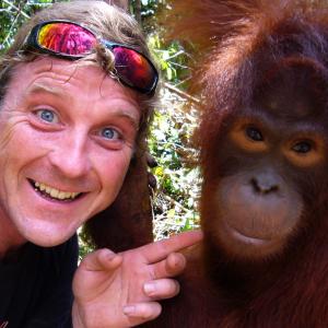 On location filming Orangutan Diaries in Borneo