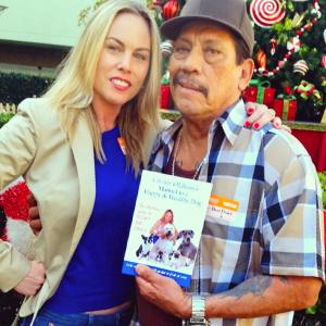 Danny Trejo supporting Christy Oldhams book Manual To A Happy and Healthy Dog