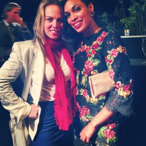 Rosario Dawson and Christy Oldham in Cannes France