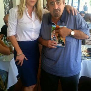 Ken Davitian with Christy Oldham and Literary project Finley  The Emerald Volcano