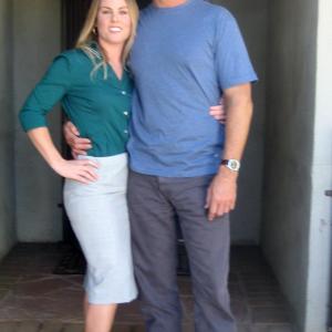 Christy Oldham and John Schneider on the set of The Gods Of Circumstance