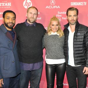 Chiwetel Ejiofor Craig Zobel Chris Pine and Margot Robbie at event of Z for Zachariah 2015
