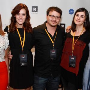 Leah Briese, Adriana Mather, James Bird, Anya Remizova, and Mishel Prada on the red carpet at the Orlando Film Fetival.