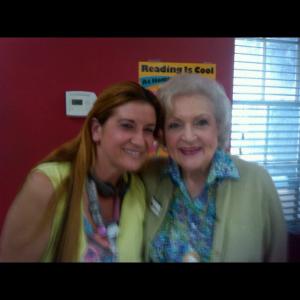 With Betty White.