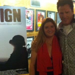 Producer/Actress Peggy Lane with Michael Madsen at the LA Femme Fil Festival screening of REIGN.
