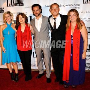 Caption LOS ANGELES CA  OCTOBER 11 Actress Caroline Macey director Kimberly Jentzen actor Andrew Fognani actor Clayton Hoff and producer Peggy Lane arrive for the LA Femme International Film Festival  Opening Night Gala held at The Renberg Theatre on October 11 2012 in Los Angeles California Photo by Albert L OrtegaWireImage