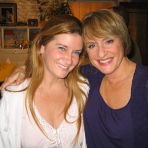 with Patti LuPone on the set of the pilot Open Books