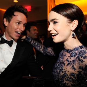 Eddie Redmayne and Lily Collins