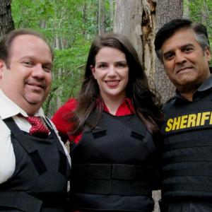 Timothy E Goodwin with Laurin Paul and Erik Estrada on location in Finding Faith