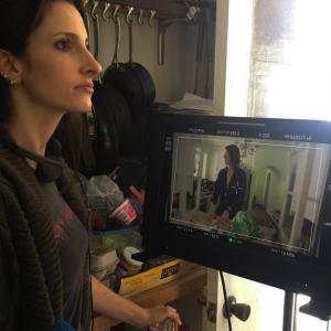 Candice Carella directing a scene for PONY