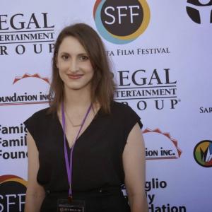 Writer/Director Candice Carella at the Sarasota Film Festival for the premiere of her film.
