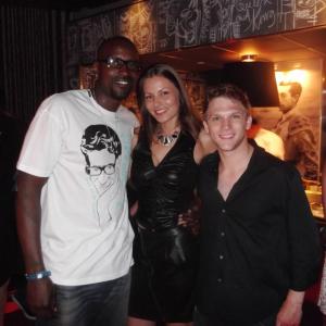 Poncho and Rasa Hodges with True Blood costar Aaron Perilo