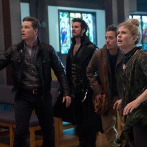 Still of Rose McIver, Colin O'Donoghue, Michael Raymond-James and Josh Dallas in Once Upon a Time (2011)