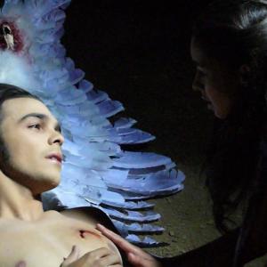 Marta Cross and Shalim Ortiz in The Winged Man 2008
