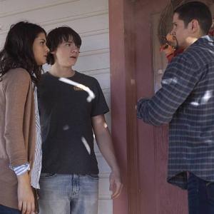 Still of JD Pardo Joel Courtney and Sofia BlackDElia in The Messengers 2015