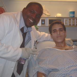 Daniel on the set of ER with Dr Pratt