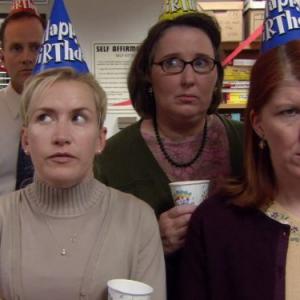 Still of Kate Flannery Phyllis Smith and Angela Kinsey in The Office 2005
