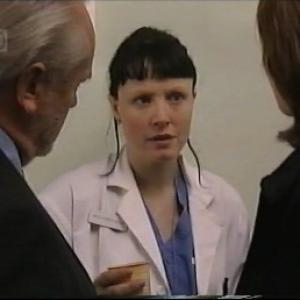 Still of Gwenfair Vaughan as Dr Allen in 'A Mind to Kill' detective series with Philip Madog.