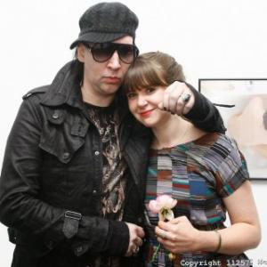 Marilyn Manson & Rachel Fleischer at Fleischer's solo photography exhibit